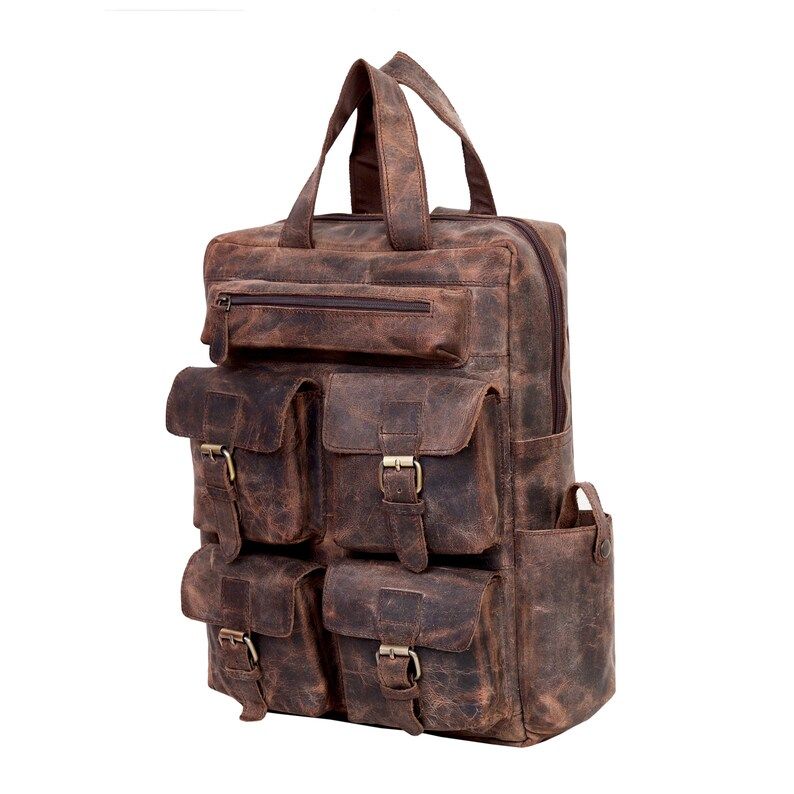 Кожаный рюкзак — фото 6