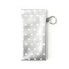Polka Dot Eyeglass Pouch with Keychain Portable Anti-Scratch Glasses Case for Students School Daily Carry