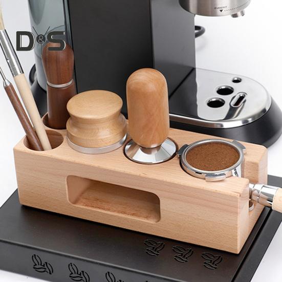 Stazione Di Pressatura Per Espresso Regolabile 51-58 Mm - Supporto Tamper Con Cassetto Portaccessori - 6
