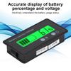 GY6GS Battery Power LCD Display Voltage Meter 1284V with Light Alarm Function (Green Light)