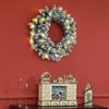 60" Snowy Pine Cone and Berry Christmas Wreath, with LED Lights
