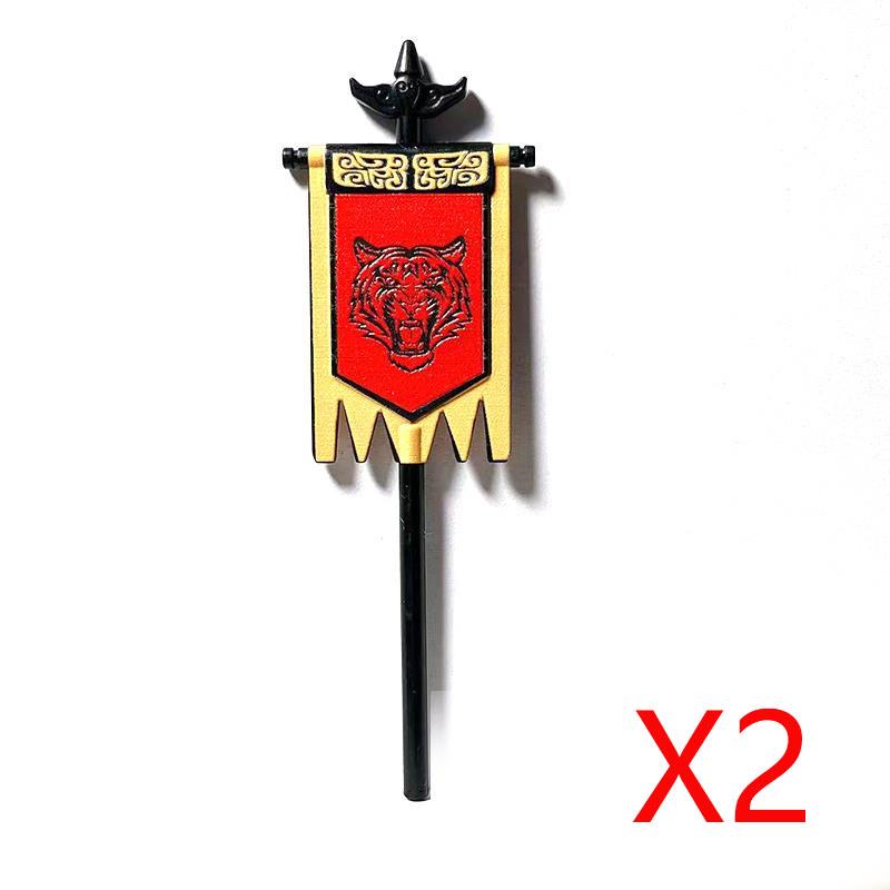 Medieval Accessories Building Blocks Soldiers Weapons Military Flags Mount War Horses Orc Mount Flags Wolf Bricks Kids Toys Gift