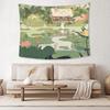 Forest Aesthetic Tapestry Kawaii Animals with Green Plants for Instagram Style Room Photo Wall Decor