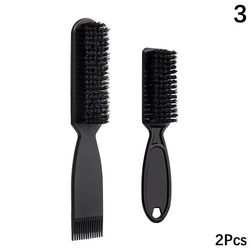 Black Small Beard Styling Brush Professional Shave Beard Brush Barber Vintage Oil Head Shape Carving Cleaning Brush Tools