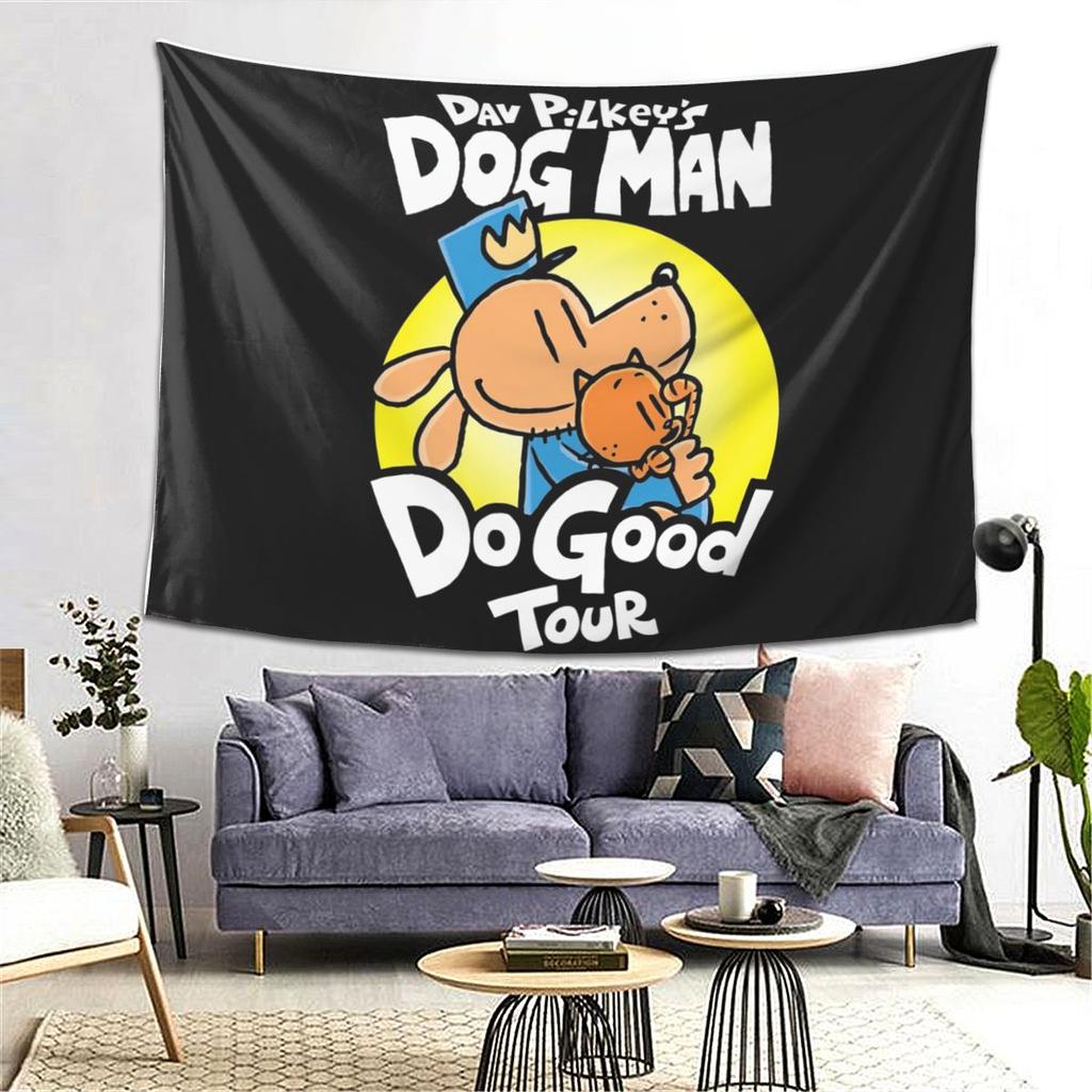 Dog Man Do Good Tour Tapestry Wall Hanging Aesthetic Home Decor Tapestries for Dorm Room