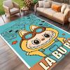Labubu Print Rug, Washable Floor Carpet, For Entryway Dorm Laundry Room Office Study, Home Decor Birthday Christmas Gift