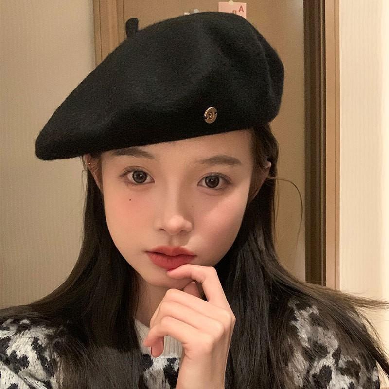 Wool Beret Hat For Women Autumn Winter Warm Fashion Casual Stylish Office Girl