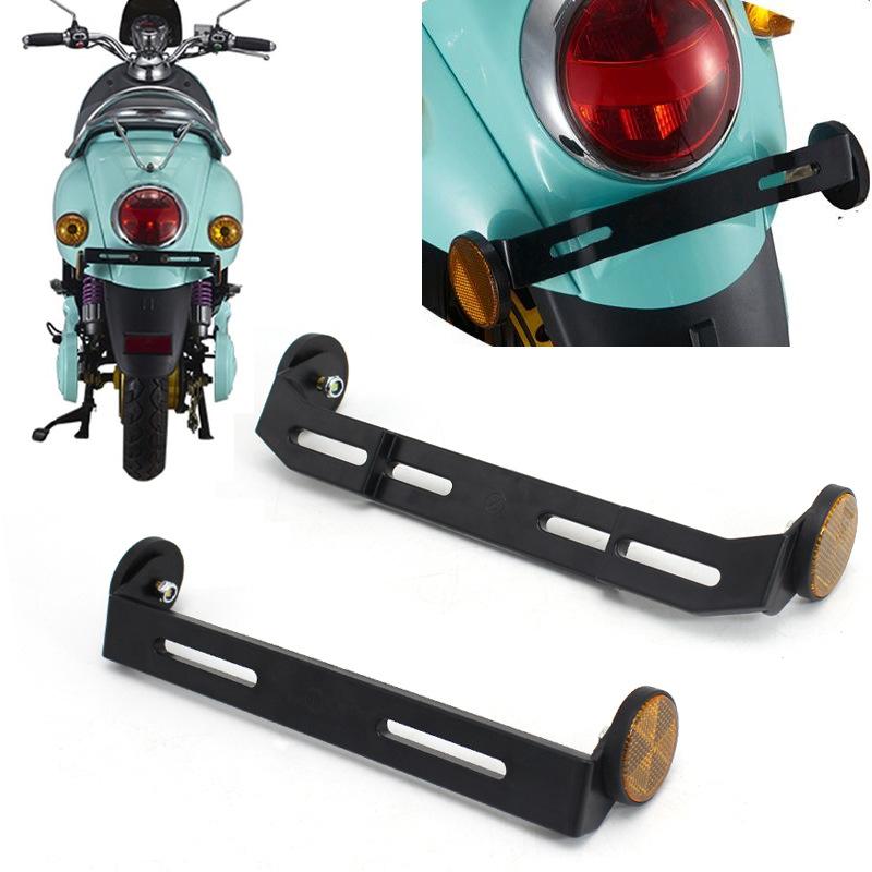 Round Reflectors Tail Side Reflector License Plate Metal Holder Bracket For Suzuki Model Motorcycle