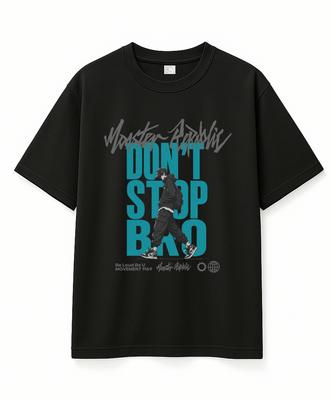 MONSTER REPUBLIC Don'T Stop Bro Mint T-Shirt Black_9169
