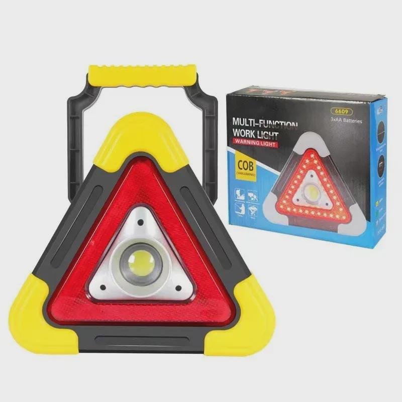 Solar-Powered LED Tripod Emergency Warning Light for Cars