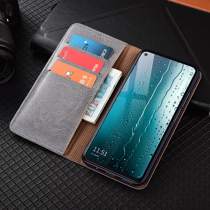 Flipové pouzdro z pravé kůže Crazy Horse pro Sony Xperia 1 5 10 II III IV V VI VII Plus Peněženka Kryty na telefon Odolné proti poškrábání