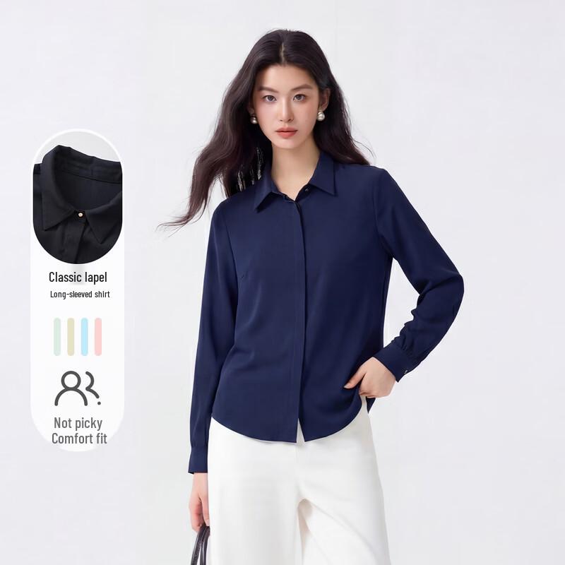 FivePlus Women s Loose Fit Cardigan Lapel Shirt L