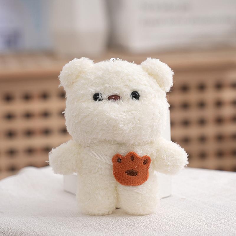 1Pc Girl Birthday Gift Plush Little Bear Backpack Pendant Cute Bear Toy Cartoon Animal Stuffed Doll Keychain
