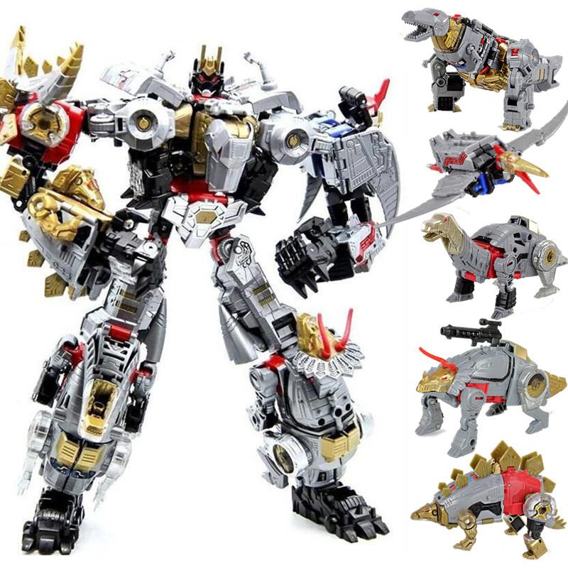 BPF NEW Oversize 33CM Anime Devastator Transformation Robot Car Toys Boy Action Figures Aircraft Motorcycle Dinosaur Figure Kids