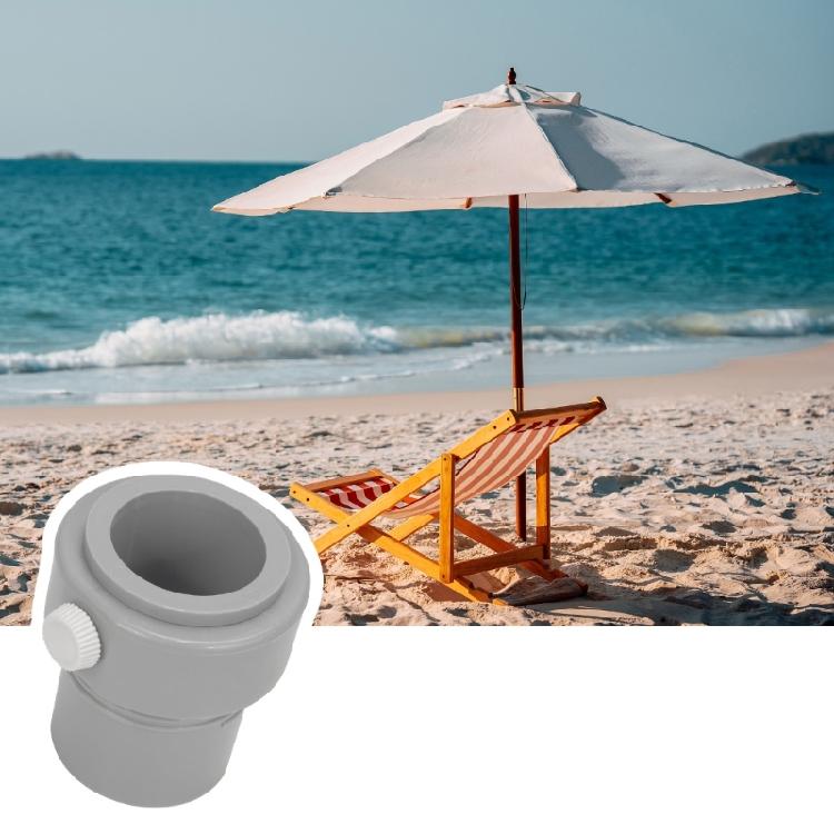 Pool Patio Umbrella Rod Adapter Stabilizer Sleeve Fit 1.35inch Umbrella Rod Ground Pool Umbrella Holder Threaded Hole