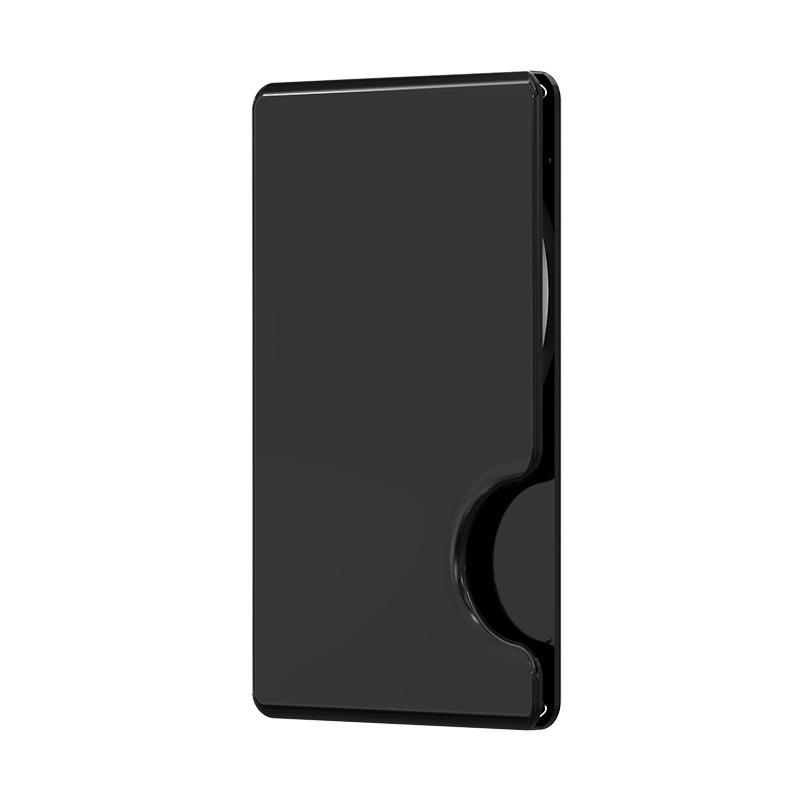 Minimalistischer magnetischer Magsafe-Kartenhalter: Transparentes PC Dual-Kartenetui mit Seitenschiebe-Design