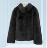 Winter new imitation fox fur coat coat light stand-up collar short age-reducing wool cotton-padded coat women
