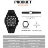 NAVIFORCE Original Men Sports Chronograph Watch Quartz Movement Silicone Strap 50m Waterproof Luminous Pointer Lightweight Men Casual Watch NF6113