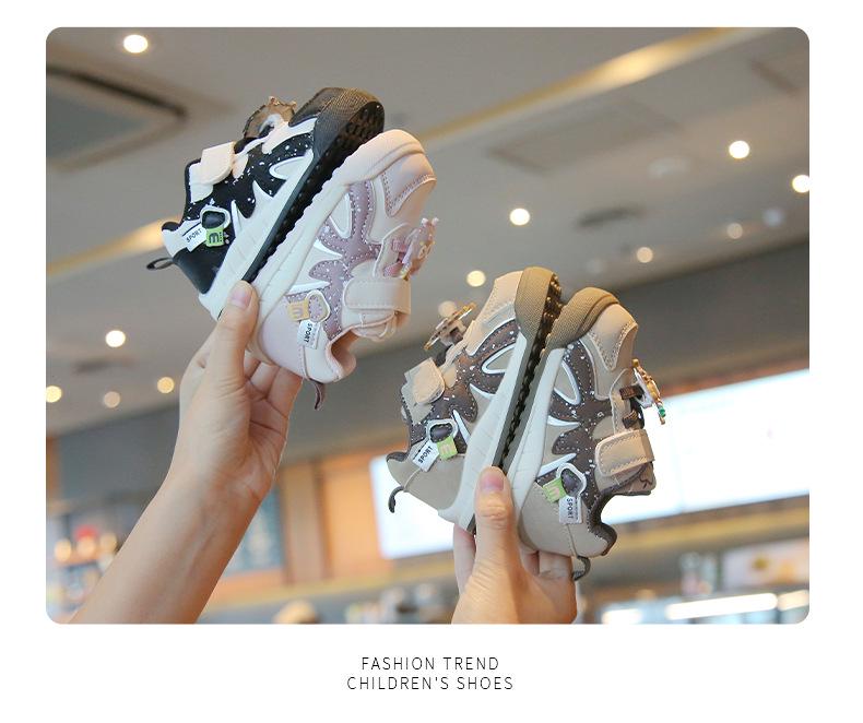 Baby Non-Slip Soft Sole Shoes - Spring/Autumn, Anti-Kick, Magic Tape, Cartoon Design for Boys and Girls