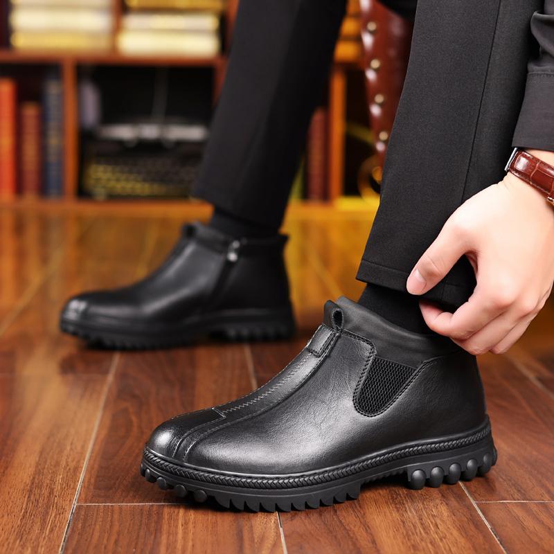 Winter Men Casual Shoes Warm Men Ankle Boots Fashion Man Snow Boots Outdoor Footwear Sneakers Men's Leather Botas Masculina