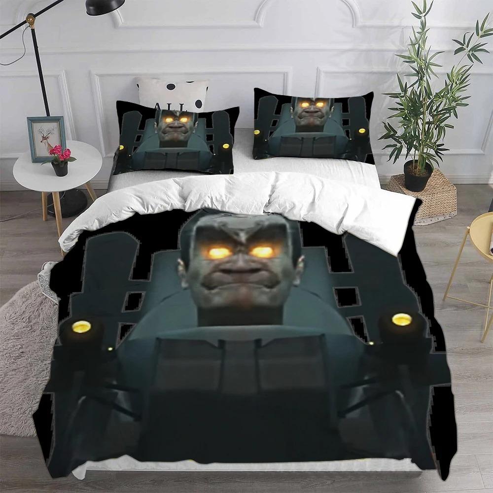 Exquisite Game Skibidi Toilet Arale Bedding Set Duvet Cover Comforter Bed Adult Youth Kids Girls Boys Birthday Gift