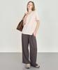 BASIC HOUSE Women'S Breathable Elastic Waist Wide Pants Melange Brown