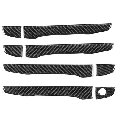 8Pcs Exterior Door Handle Cover Soft Carbon Fiber Accessories for Honda CRV 20162019
