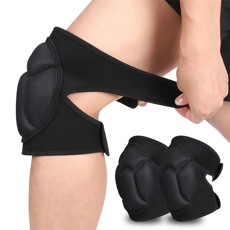 1pair Sports Anti-collision Sponge Anti-fall Knee Pads Football Basketball Fitness Roller Skating Protective Gear Anti-fall