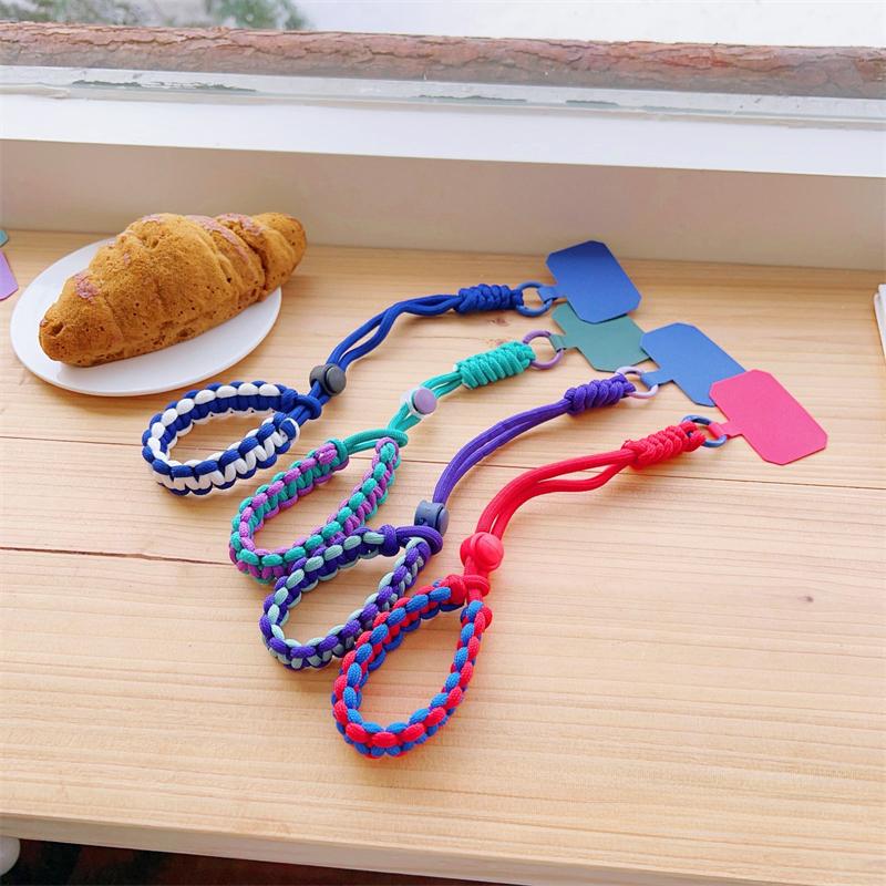 Langlebiger Sport-Handy-Anhänger Handgelenkband Anti-Verlust Unisex Verstellbar Kurz Gewebt Stabiles Lanyard Reise Diebstahlschutz Raubschutz Seil