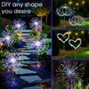 4PCS Landscape Fairy Light Garden Lights Solar Firework Lights Waterproof Sparkles Outdoor Decoration Light Yard Patio Pathway