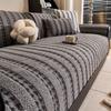 Luxury Couch Cover Fabric Extra Thick Straight Line Row Non Slip Lounge Sofa Pad Cover Cozy In Fall And Winter