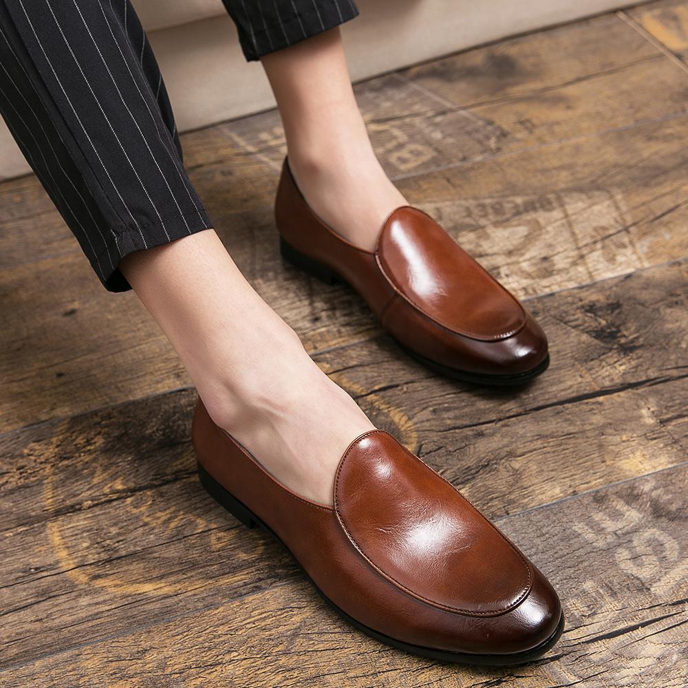 Fashion Loafers Wedding Men Shoes Solid Color Fashion Driving Shoes Business Casual Party Daily Versatile Simple Classic Dress Shoes