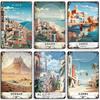 Maghreb Travel Cityscape Metal Sign Egypt Algiers Algeria Djerba Tunisia Marrakesh Morocco Alger Hoggar Oran Casablanca Agadir