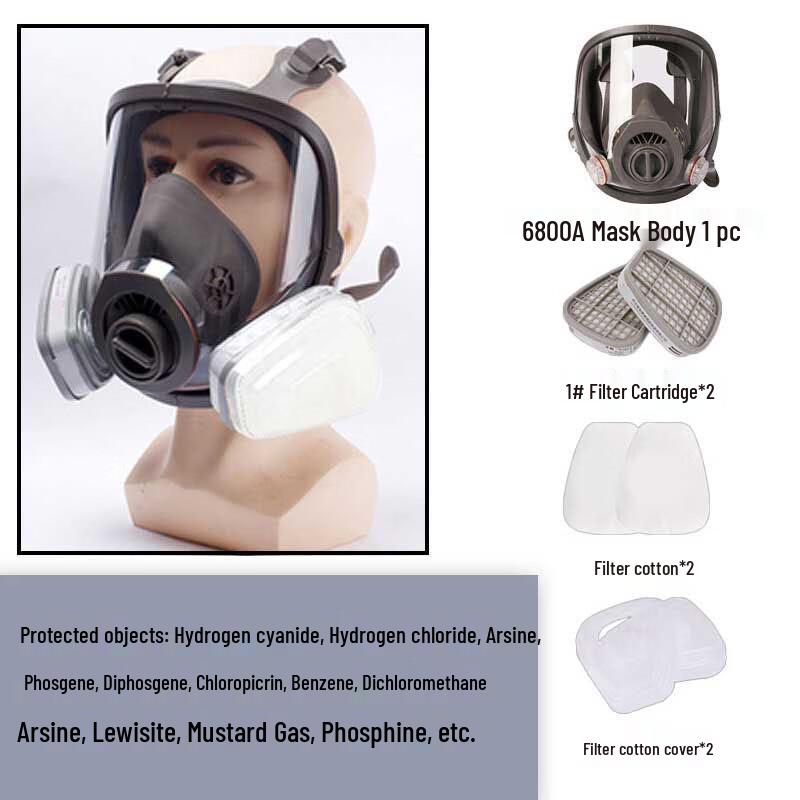 Hulidun 6800 Full Face Respirator Mask Kit