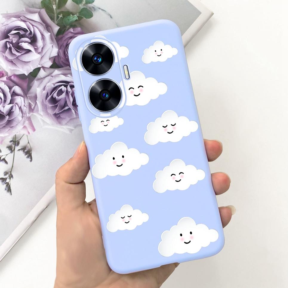 Soft Silicone Phone Case For Realme C55 C53 C51 Oppo Back Cover Funny Dinosaur Cat Printing Fundas Shell RealmeC53 C 55 53 Coque