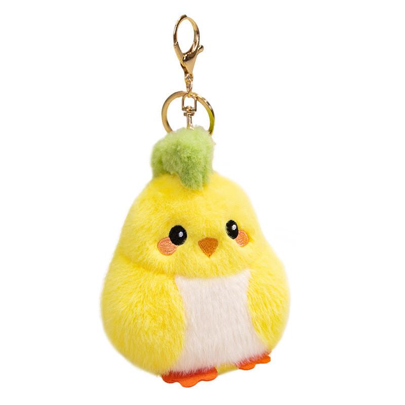 Plush Chicken Keychain Cute Cartoon Animal Pendant For Kids And Teens