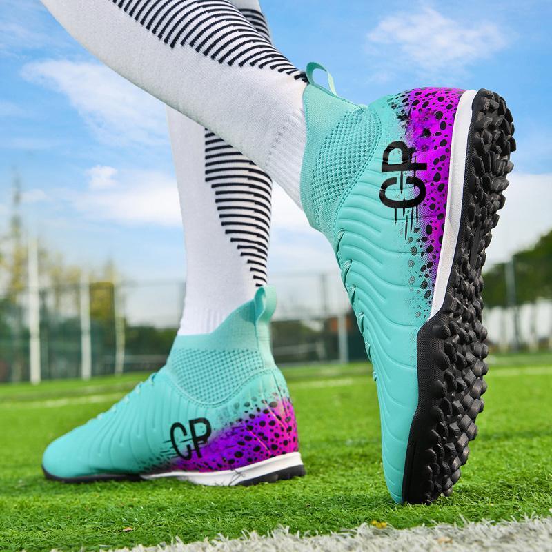 Teenagers Adults Plus Size High Top Short Nail Soccer Shoes Training Sports Shoes Children's Soccer Shoes
