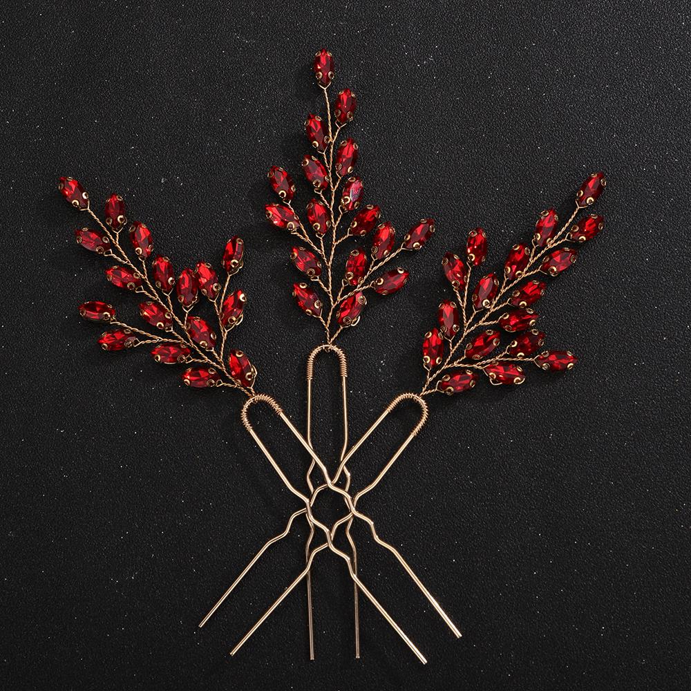 7 Farben Strass Haarnadeln Braut Blume Haarschmuck für Party Frauen Kopfschmuck Hochzeit Haaraccessoires