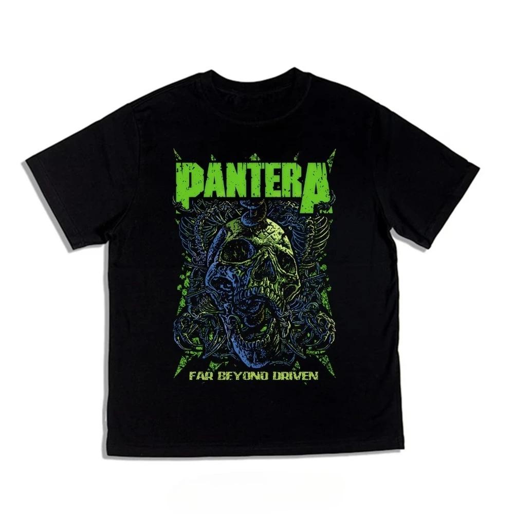 2025 Roll Pantera Pandora Band Printed T-shirts Pure Cotton Short Sleeve Fashion Brand High Quality Luxury Brand Selling Popular