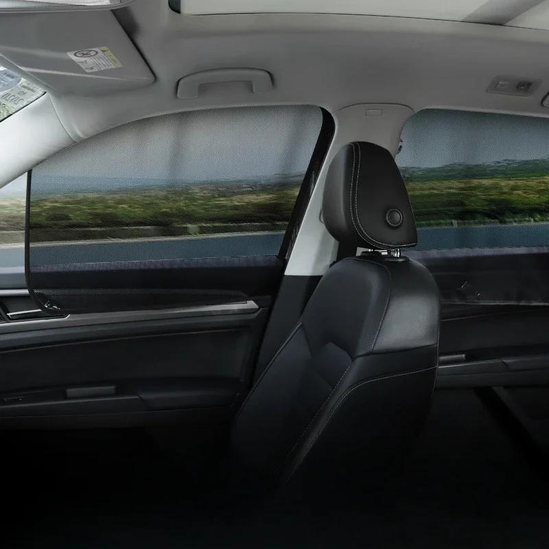 Magnetic Mesh Sunshade Curtains for Car Side Windows in Summer Magnetic Suction Side Window Sunshade Curtains for Car Use