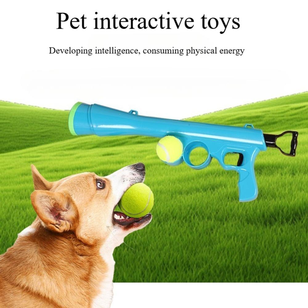 Pet Dog Toys Tennis Throwing and Throwing Equipment Training Supplies Launcher Puzzle Pet Dog Training Interactive Toy Gun