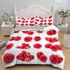 Fruit Raspberry Duvet Cover King Queen Double Size 3D Grapefruit Blueberry Print Soft Bedding Set 2/3pcs Polyester Quilt Cover