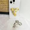 Cute Bow Phone Shell Back Sticker Korea Ins Style Transparent Foldable Phone Stand for iPhone Samsung Xiaomi Back Mounted Holder