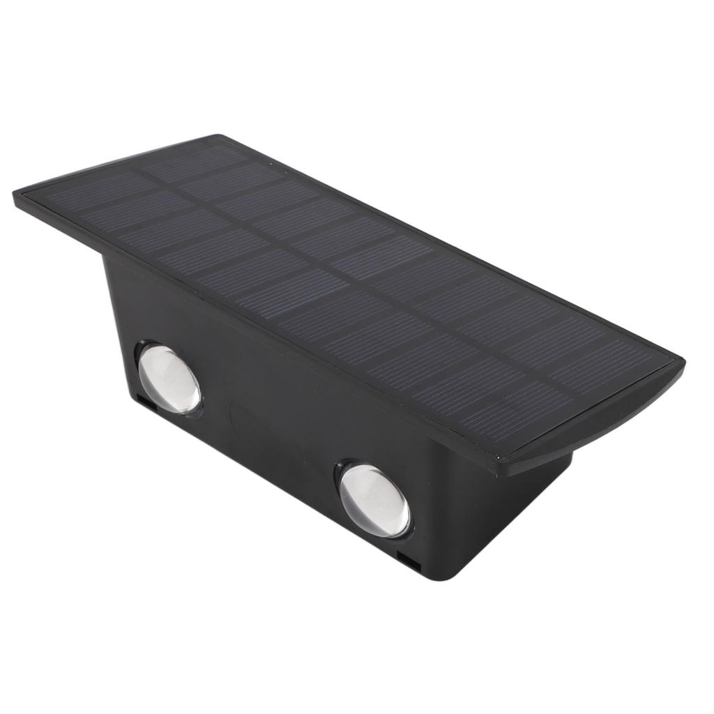 Solar Außenwandleuchten IP65 Wasserdicht Doppelköpfige Solarwandleuchte für Gartenstufen Warmes Licht