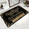 Covoraș de intrare cu slogan religios „Cât despre mine și casa mea” Covoraș antiderapant Potrivit pentru uz interior Selecție de covorașe pentru decorarea casei