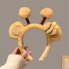 Animal Bee Plush Headband Wash Face Headband Cute Plush Hairband Sweet Cartoon Hair Hoop  Girl