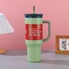 40oz Handle Car Cup 304 Stainless Steel Double Layer Vacuum Insulated Bottle Handheld Outdoor Portable Car Straw Cup