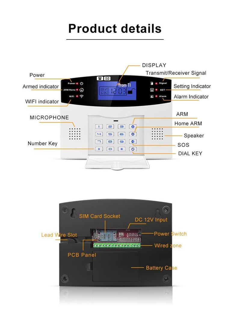 Graffiti Smart 4G+WiFi Diebstahlsicherheitsalarmsystem