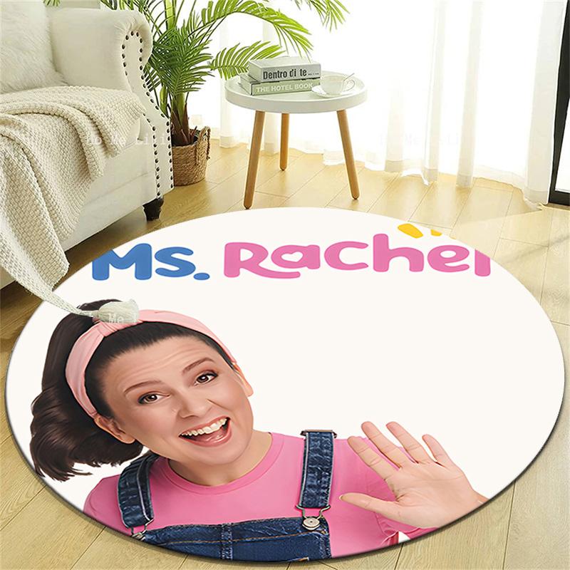 1pc Ms Rachel1 Design Printed Area Round Carpet for Bedroom Living Room Home Decor Rugs Mat Non Slip Mat Rug for Bedside