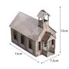 1/72 Miniature Wooden House Church Architecture Scene Puzzles Ornaments Model for